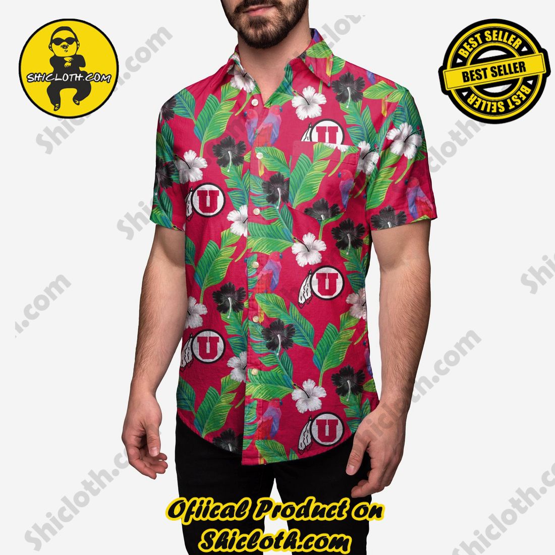 Best Seller Hawaiian Shirt And Short in Shicloth !!! Own it now 6 Utah Utes Floral Original Button Up Shirt