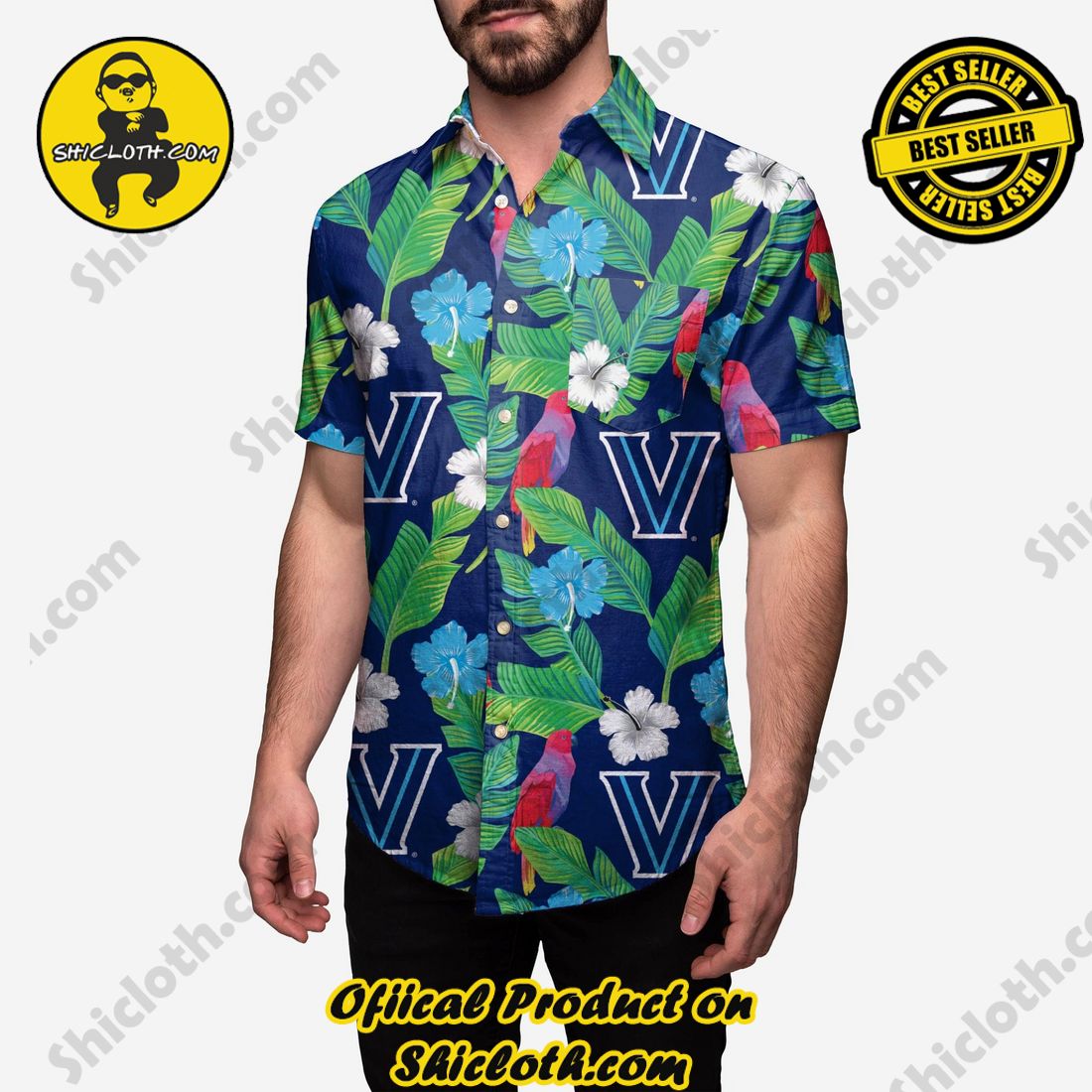 Best Seller Hawaiian Shirt And Short in Shicloth !!! Own it now 7 Villanova Wildcats Floral Button Up Shirt