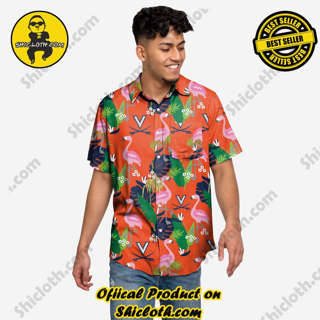 Best Seller Hawaiian Shirt And Short in Shicloth !!! Own it now 9 Virginia Cavaliers Floral Button Up Shirt