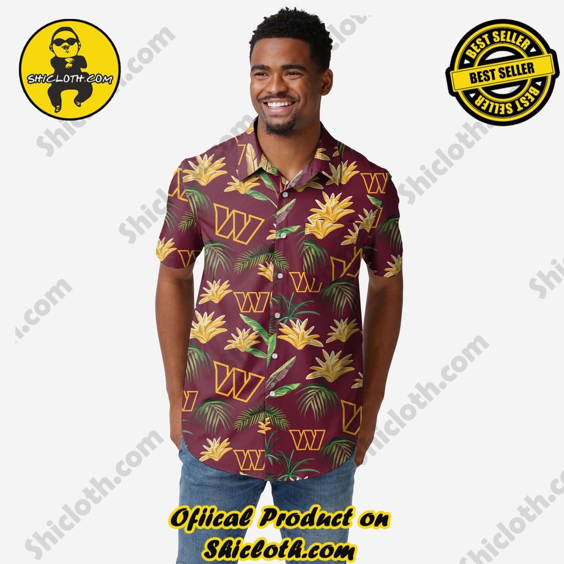 Top Hot Trending Hawaiian Shirt And Short in Shicloth 32 Washington Commanders Victory Vacay Button Up Shirt