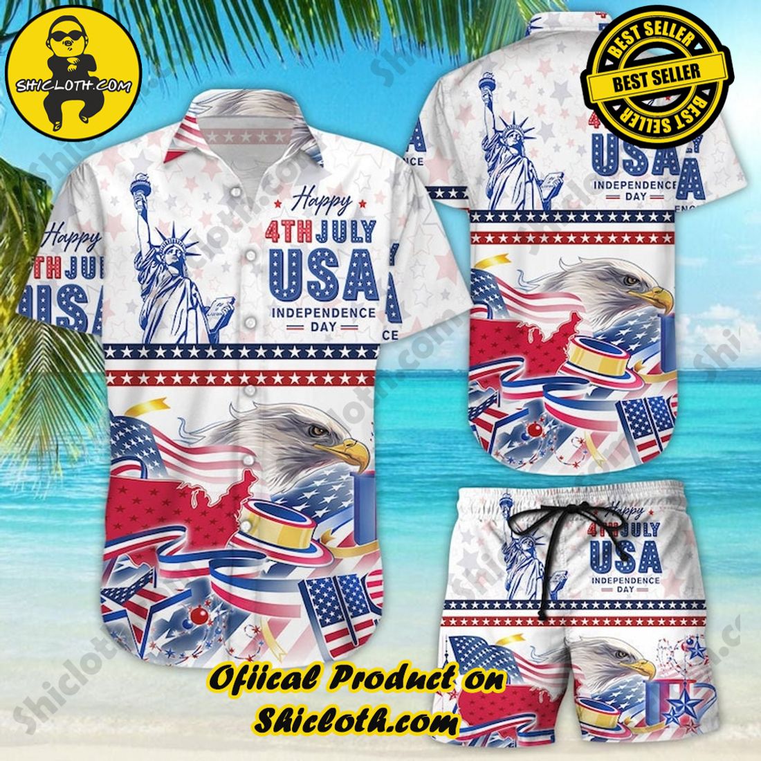 American Eagle USA Independence Day Hawaiian Shirt