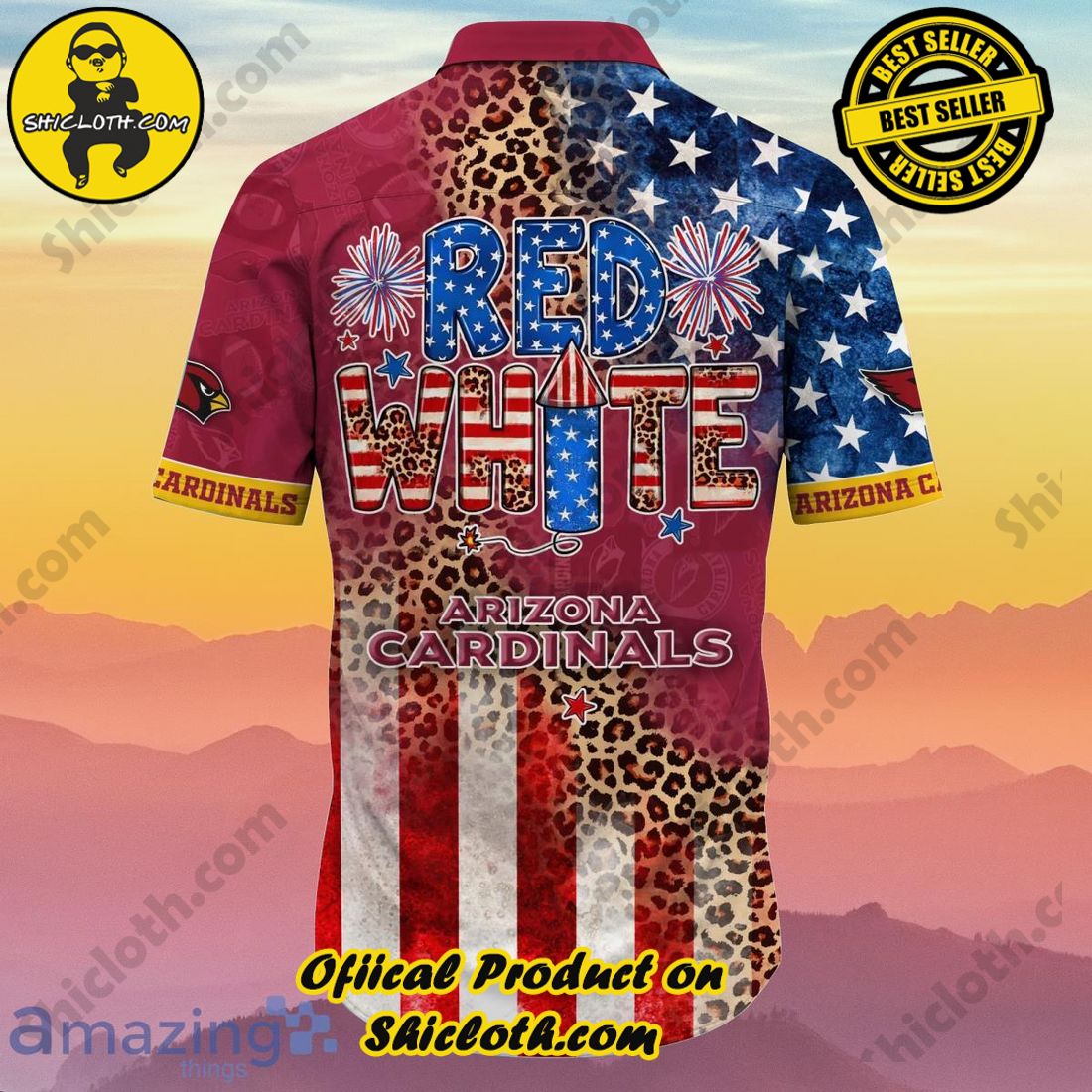 Arizona Cardinals NFL Hawaiian Shirt Independence Day Best Gift For Special Day 3 Arizona Cardinals NFL Hawaiian Shirt Independence Day Best Gift For Special Day - Image 3