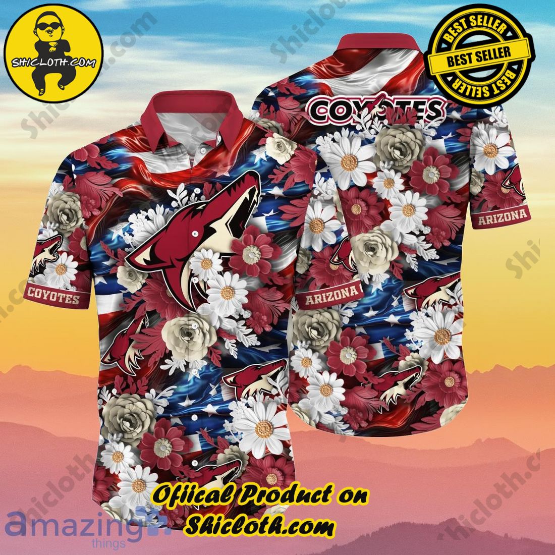 Arizona Coyotes NHL Hawaiian Shirt For 4 th Of July Independence Day Best Gift For Fans