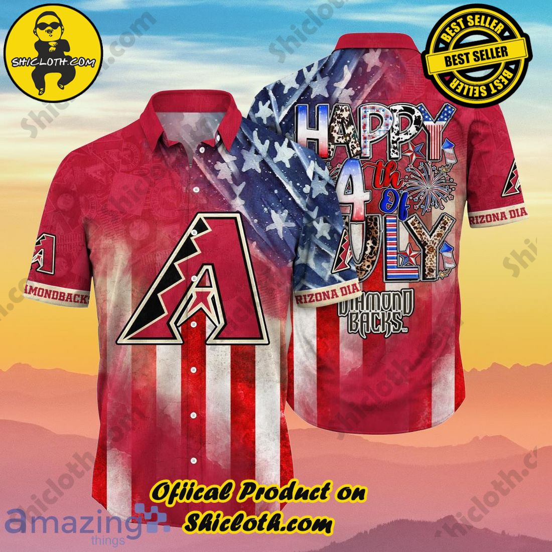 Arizona Diamondbacks MLB Hawaiian Shirt Happy 4th Of July Special Gift For Men And Women