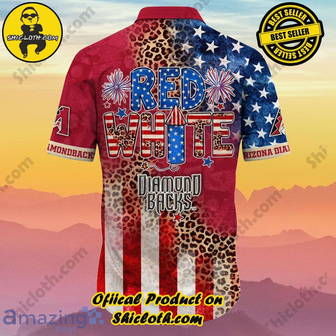 Arizona Diamondbacks MLB Hawaiian Shirt Independence Day Impressive Gift For Men And Women Fans 3 Arizona Diamondbacks MLB Hawaiian Shirt Independence Day Impressive Gift For Men And Women Fans - Image 3