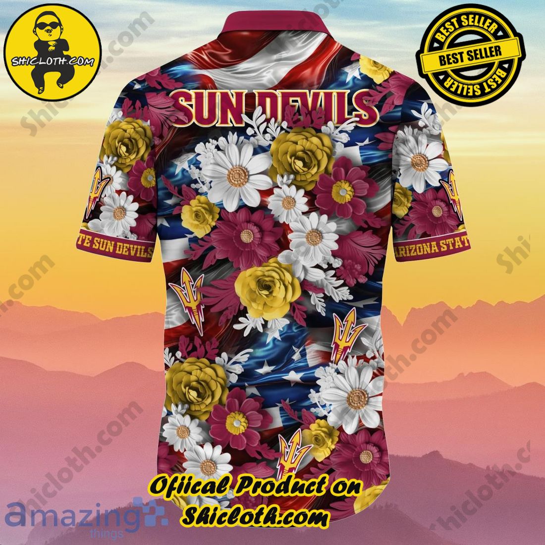 Arizona State Sun Devils NCAA2 Hawaiian Shirt Independence Day Special Gift For Real Fans 3 Arizona State Sun Devils NCAA2 Hawaiian Shirt Independence Day Special Gift For Real Fans - Image 3