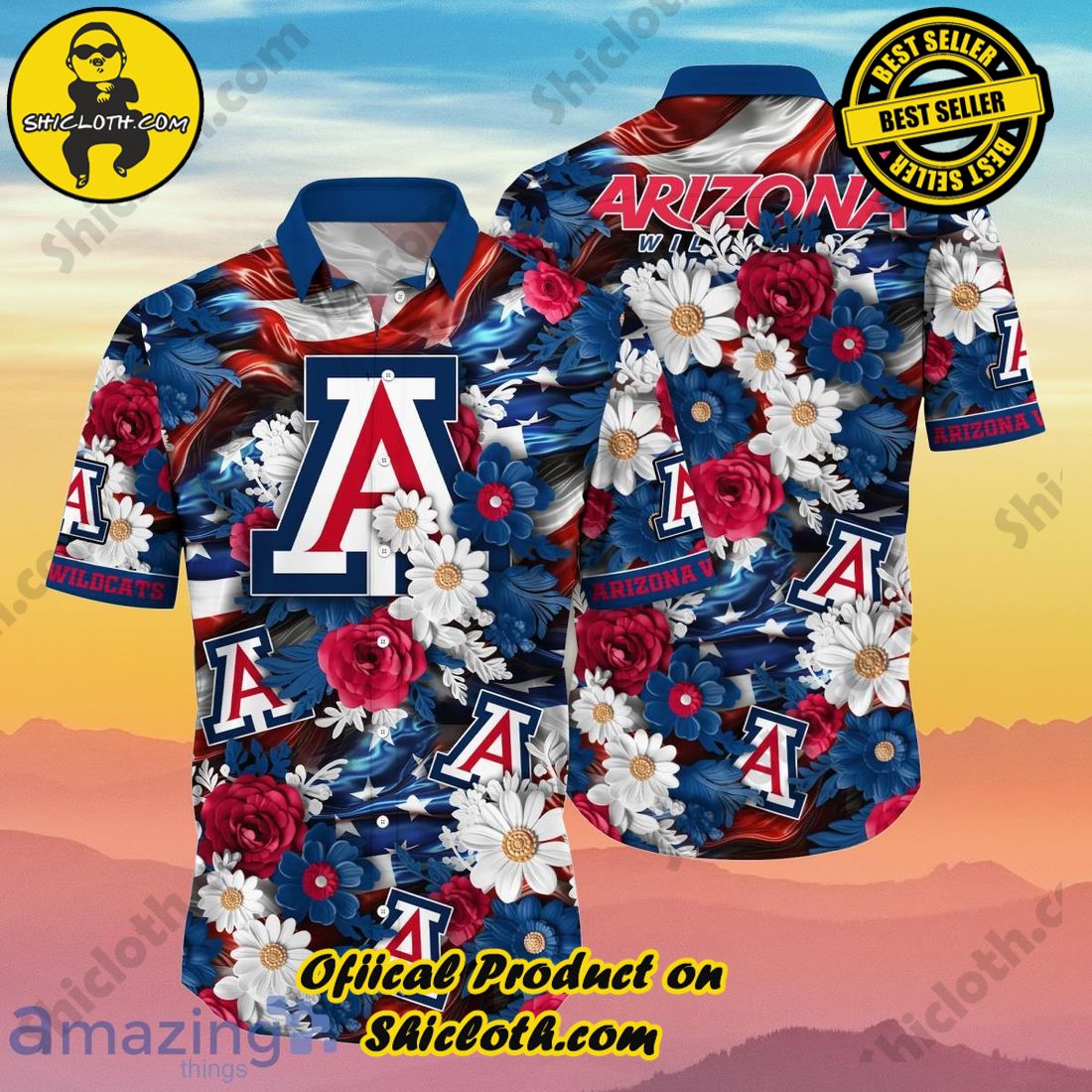 Arizona Wildcats NCAA3 Hawaiian Shirt 4th Of July Independence Day Unique Gift For Men And Women