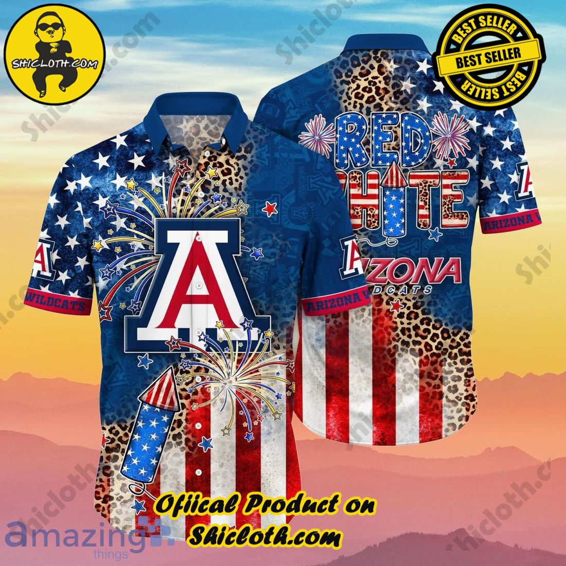 Arizona Wildcats NCAA3 Hawaiian Shirt Independence Day Best Style For Men And Women
