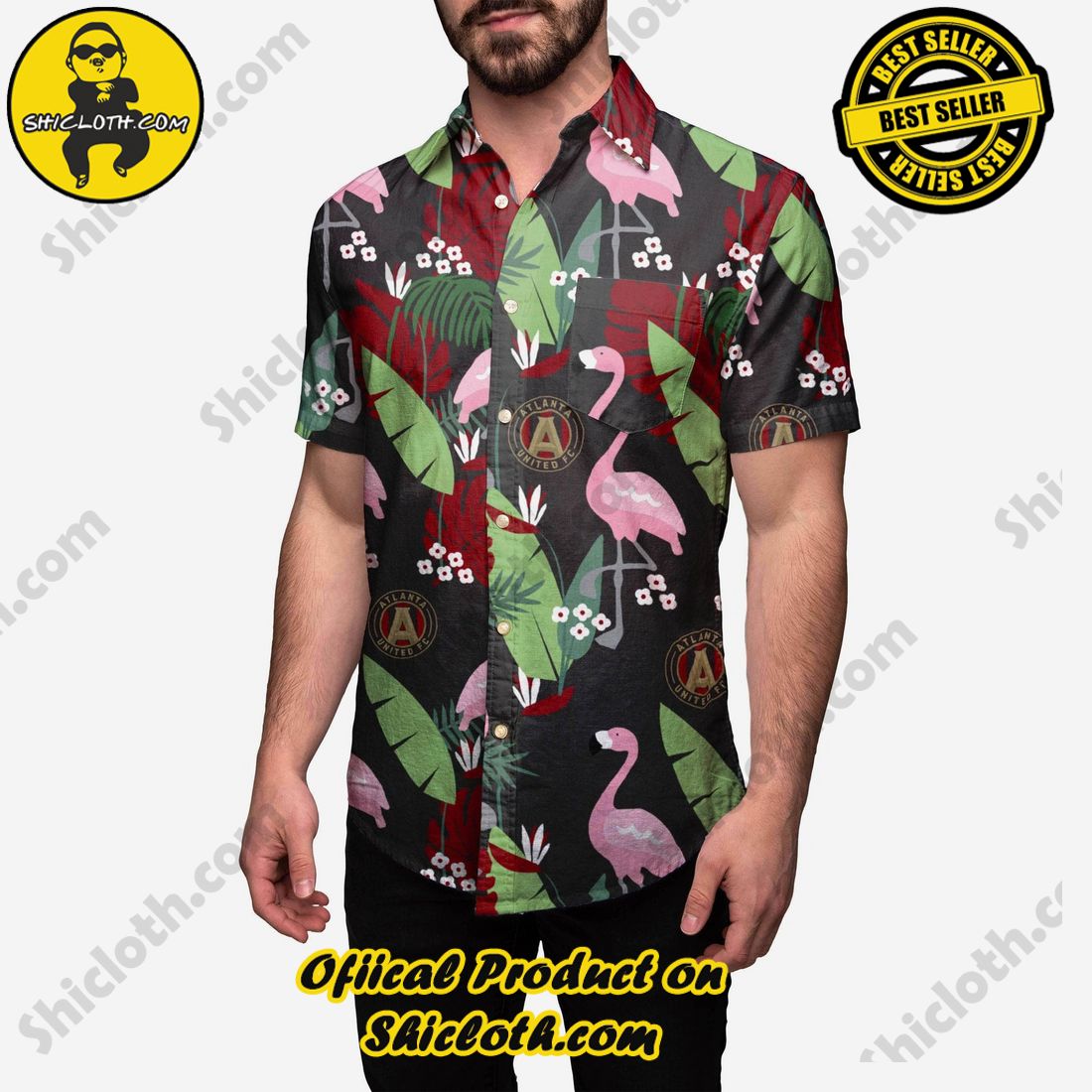 Atlanta United FC Floral Button Up Shirt