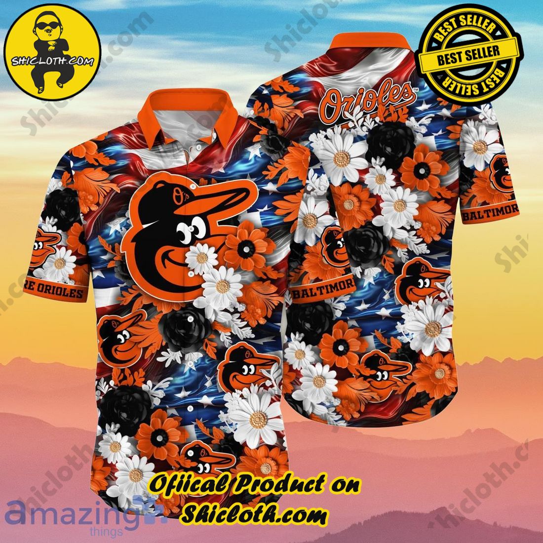 Baltimore Orioles MLB Hawaiian Shirt 4th Of July Independence Day Unique Gift For Men And Women Fans