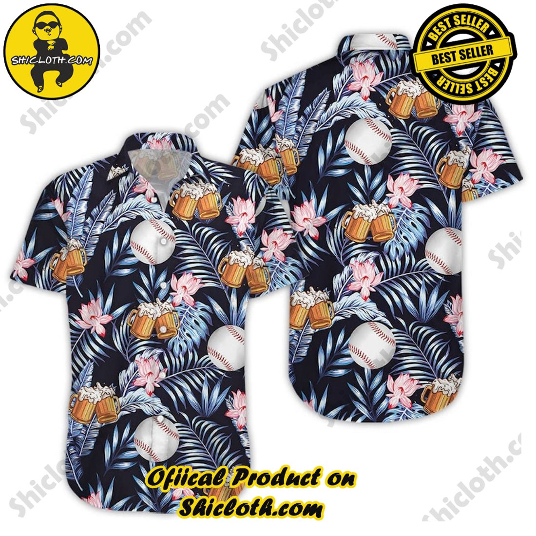 Baseball And Beer Drink Tropical Hawaiian Shirt 5 Baseball And Beer Drink Tropical Hawaiian Shirt - Image 5