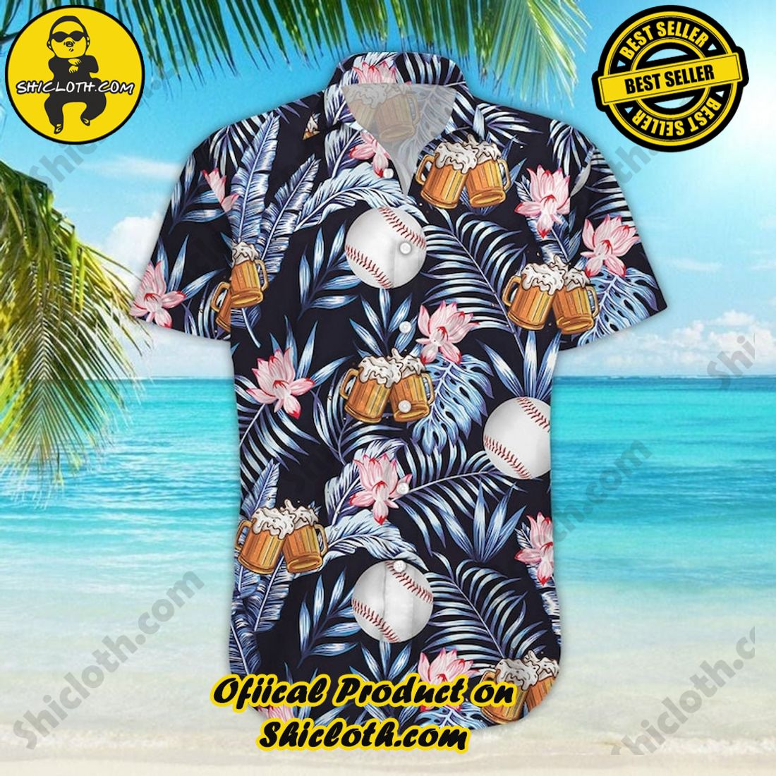 Baseball And Beer Drink Tropical Hawaiian Shirt 6 Baseball And Beer Drink Tropical Hawaiian Shirt - Image 6