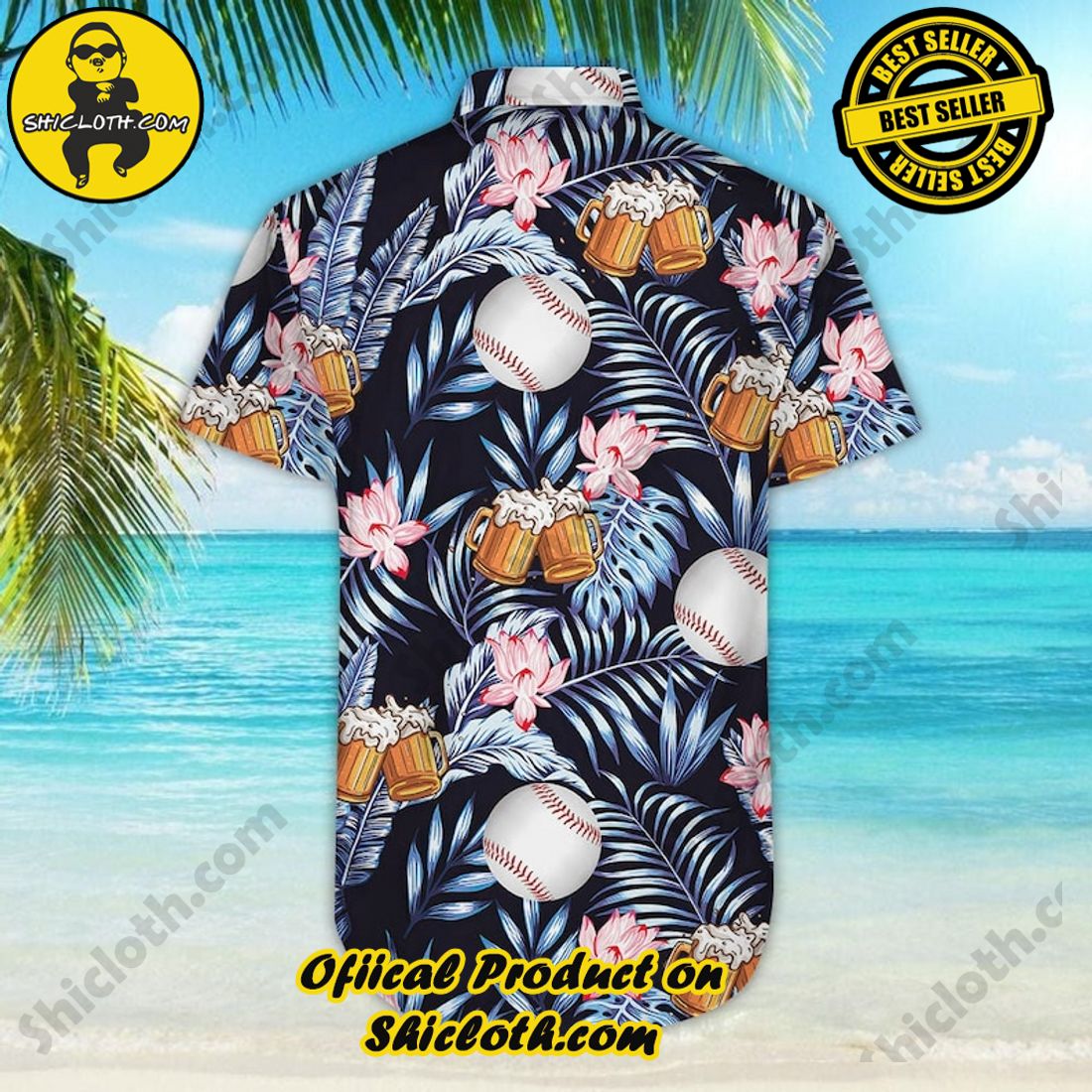 Baseball And Beer Drink Tropical Hawaiian Shirt 7 Baseball And Beer Drink Tropical Hawaiian Shirt - Image 7