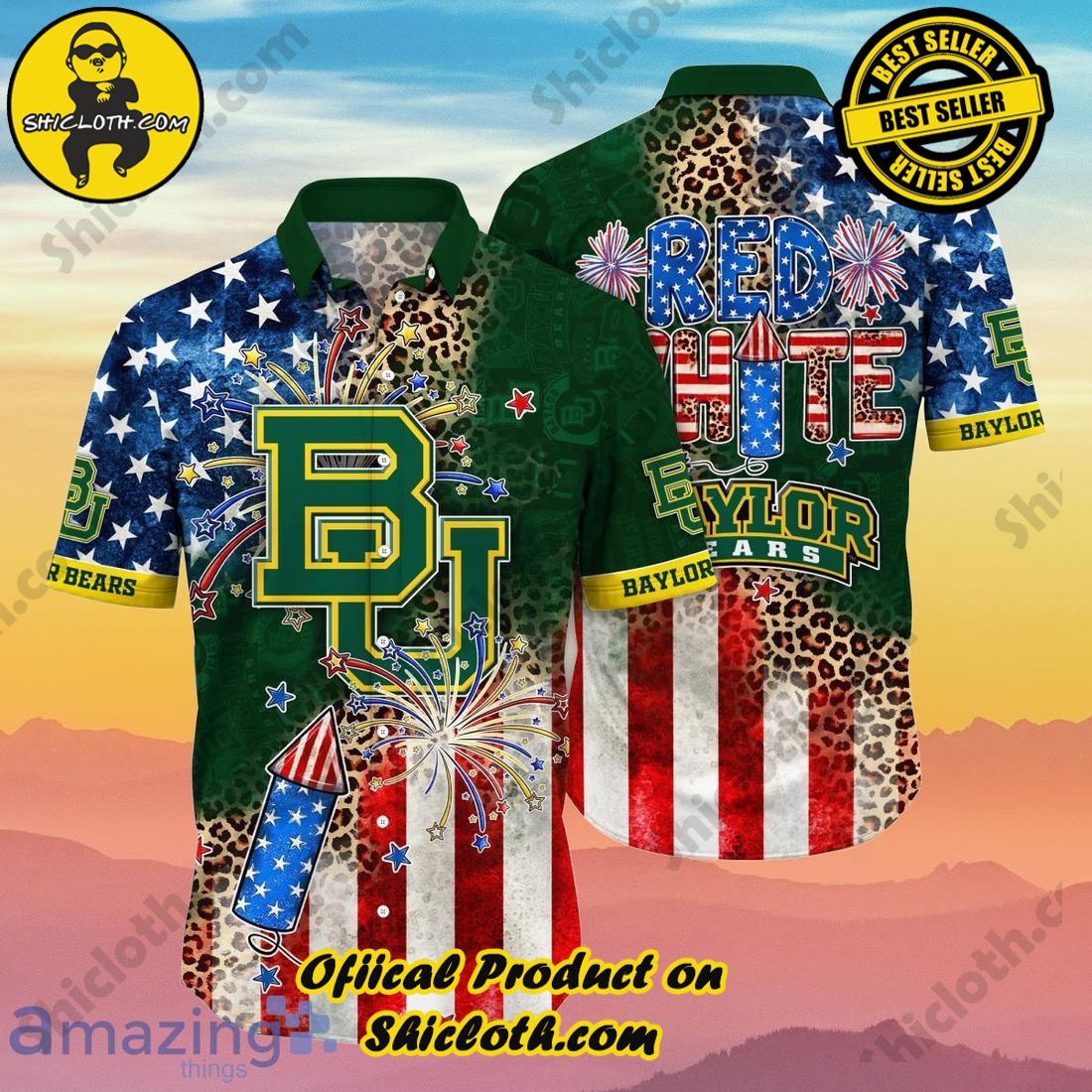 Baylor Bears NCAA2 Hawaiian Shirt 4th Of July Independence Day Impressive Gift For Men And Women Fans