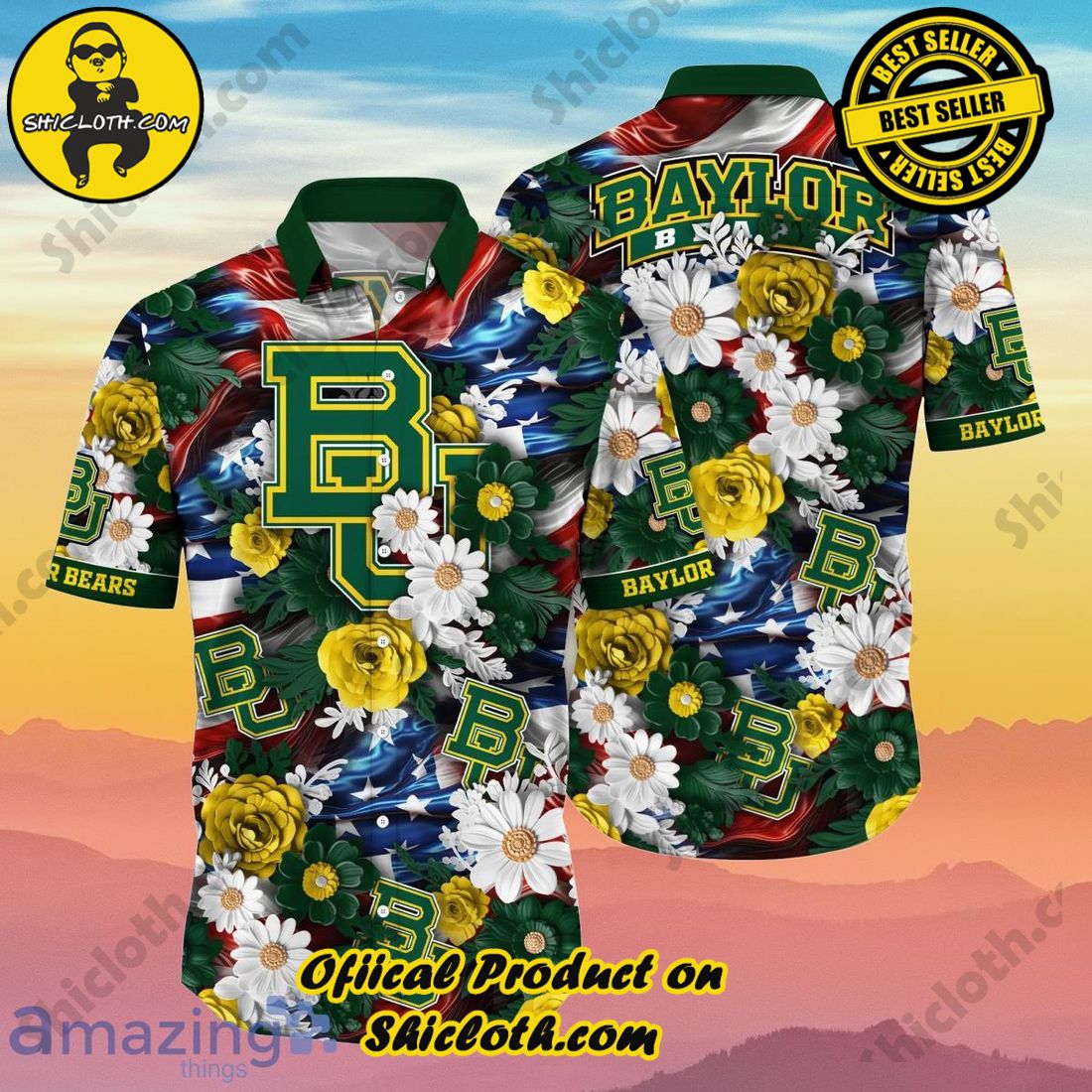 Baylor Bears NCAA2 Hawaiian Shirt 4th Of July Independence Day Unique Gift For Men And Women
