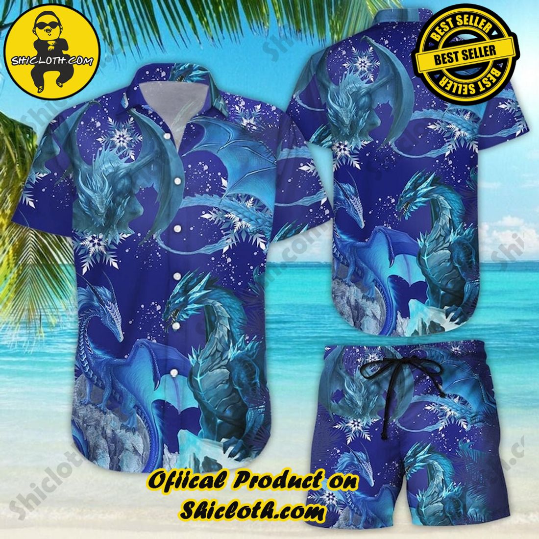 Blue Dragon Aloha Hawaiian Shirt