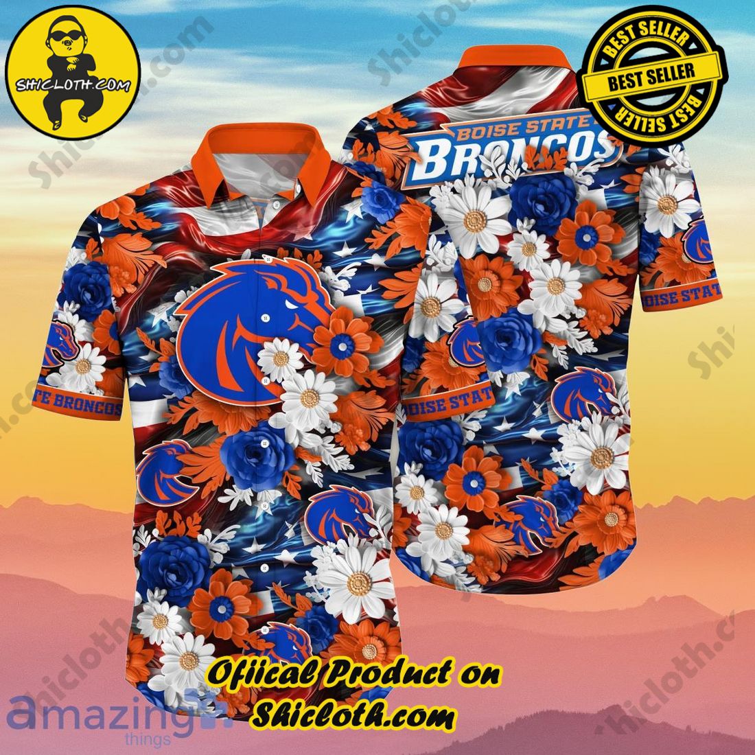 Boise State Broncos NCAA1 Hawaiian Shirt 4th Of July Independence Day Best Gift For Men And Women Fans