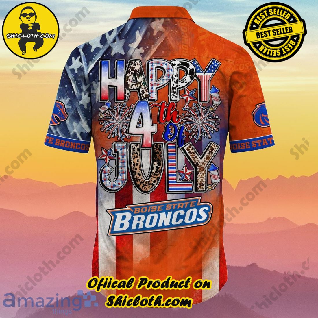 Boise State Broncos NCAA1 Hawaiian Shirt 4th Of July Independence Day Special Gift For Men And Women Fans 3 Boise State Broncos NCAA1 Hawaiian Shirt 4th Of July Independence Day Special Gift For Men And Women Fans - Image 3