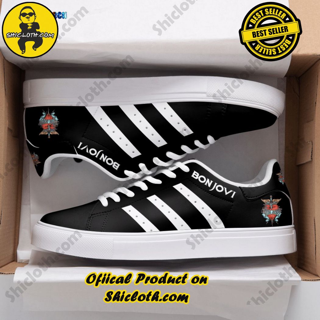 Best seller Stan Smith Shoes in Shicloth Store. Click here to buy !! 1 Bon Jovi Black Stan Smith Shoes