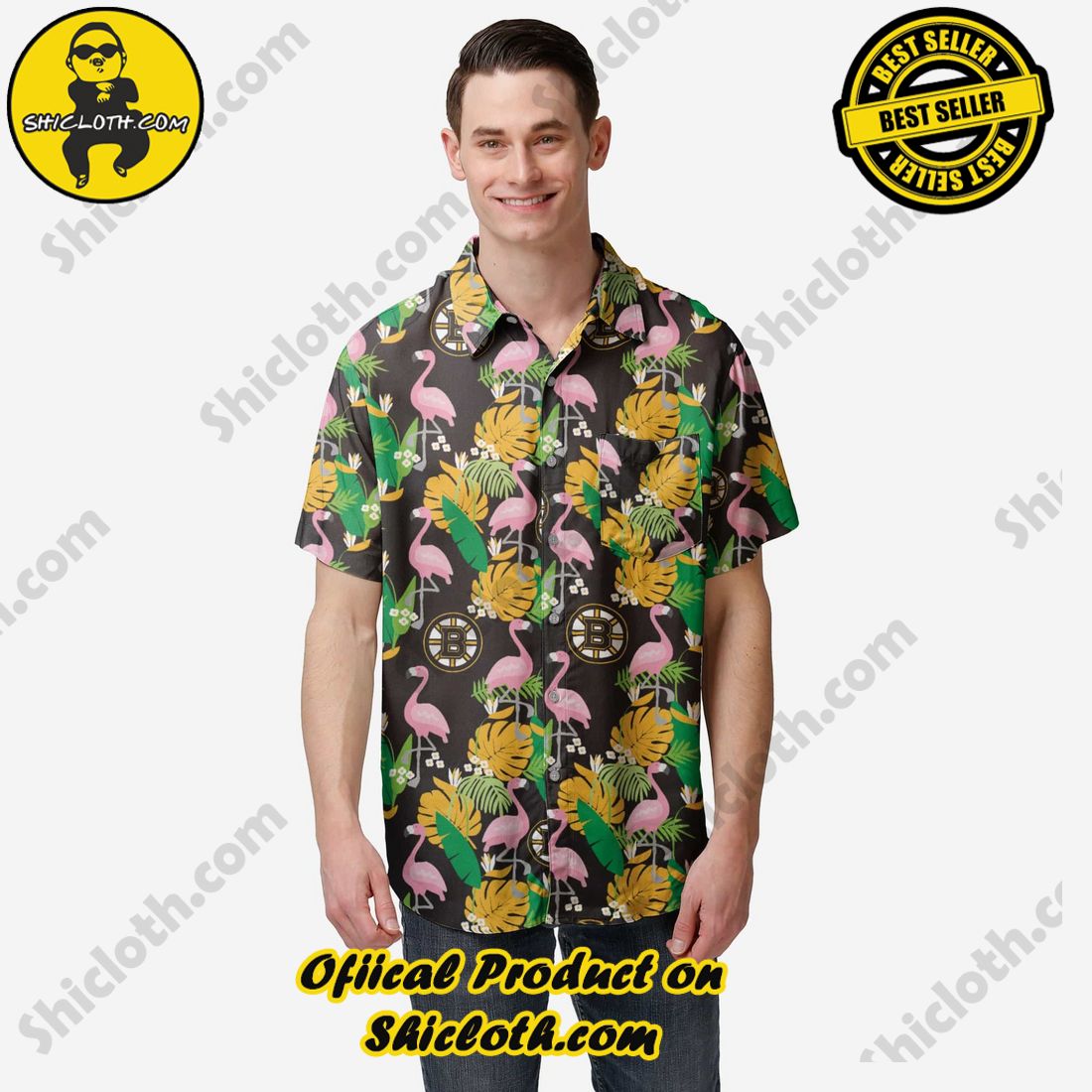 Best Seller Hawaiian Shirt And Short in Shicloth !!! Buy it now 2 Boston Bruins Floral Button Up Shirt