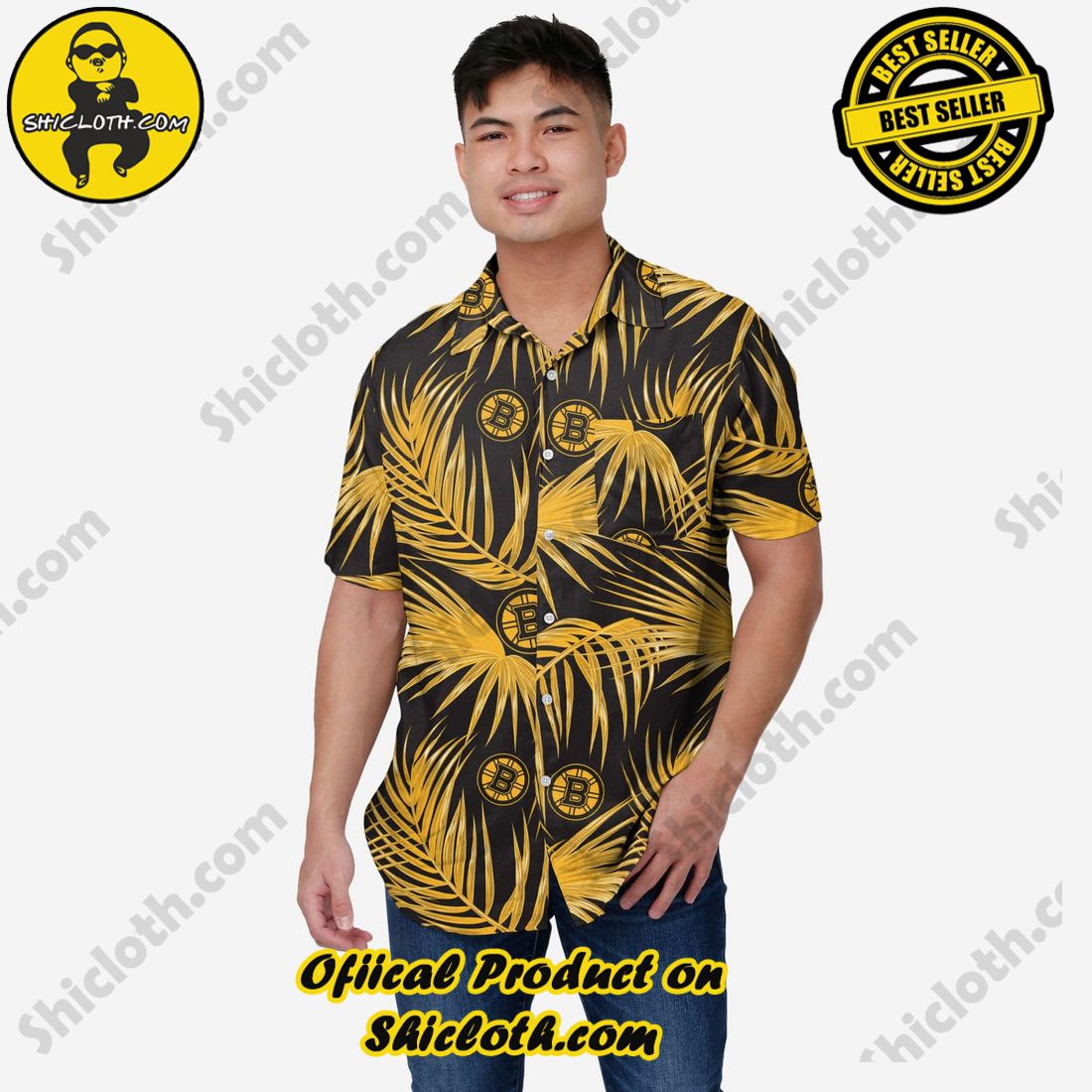 Best Seller Hawaiian Shirt And Short in Shicloth !!! Buy it now 3 Boston Bruins Hawaiian Button Up Shirt