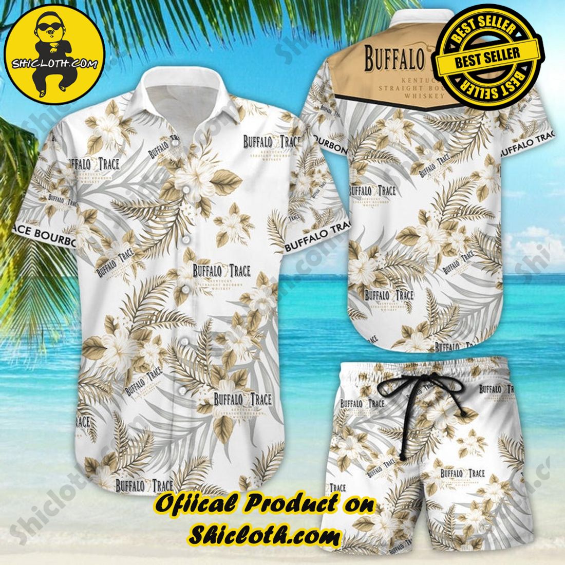 Buffalo Trace 250th Anniversary Floral Aloha Hawaiian Shirt Buffalo Trace 250th Anniversary Floral Aloha Hawaiian Shirt