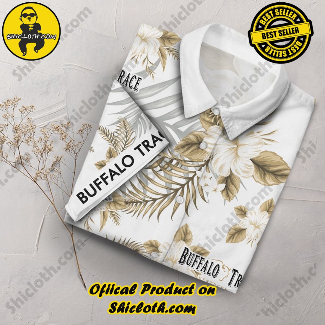 Buffalo Trace 250th Anniversary Floral Aloha Hawaiian Shirt Buffalo Trace 250th Anniversary Floral Aloha Hawaiian Shirt