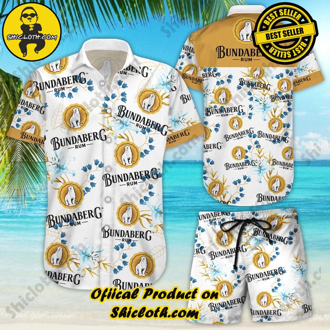 Bundaberg Rum Floral Aloha Hawaiian Shirt