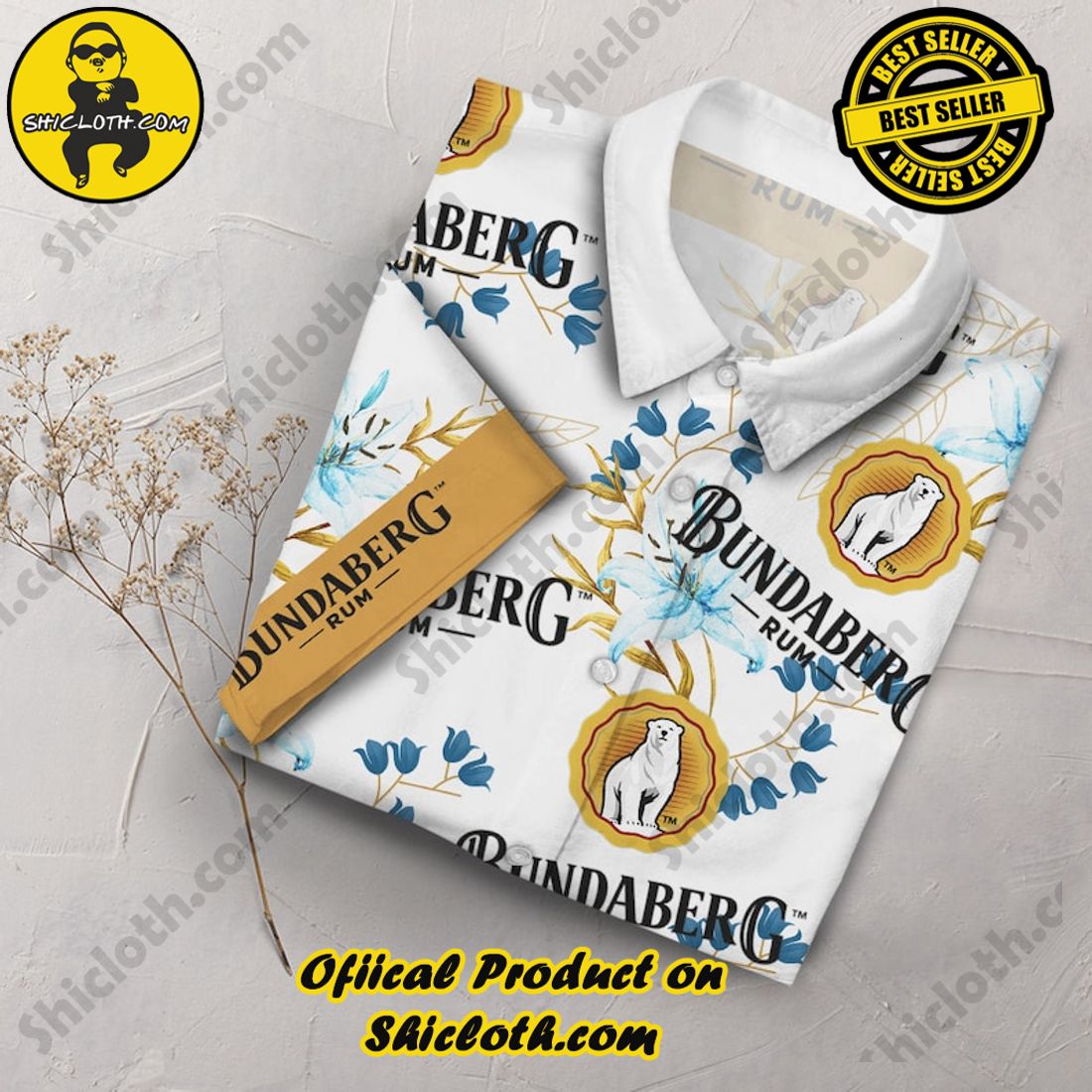 Bundaberg Rum Floral Aloha Hawaiian Shirt 3 Bundaberg Rum Floral Aloha Hawaiian Shirt - Image 3