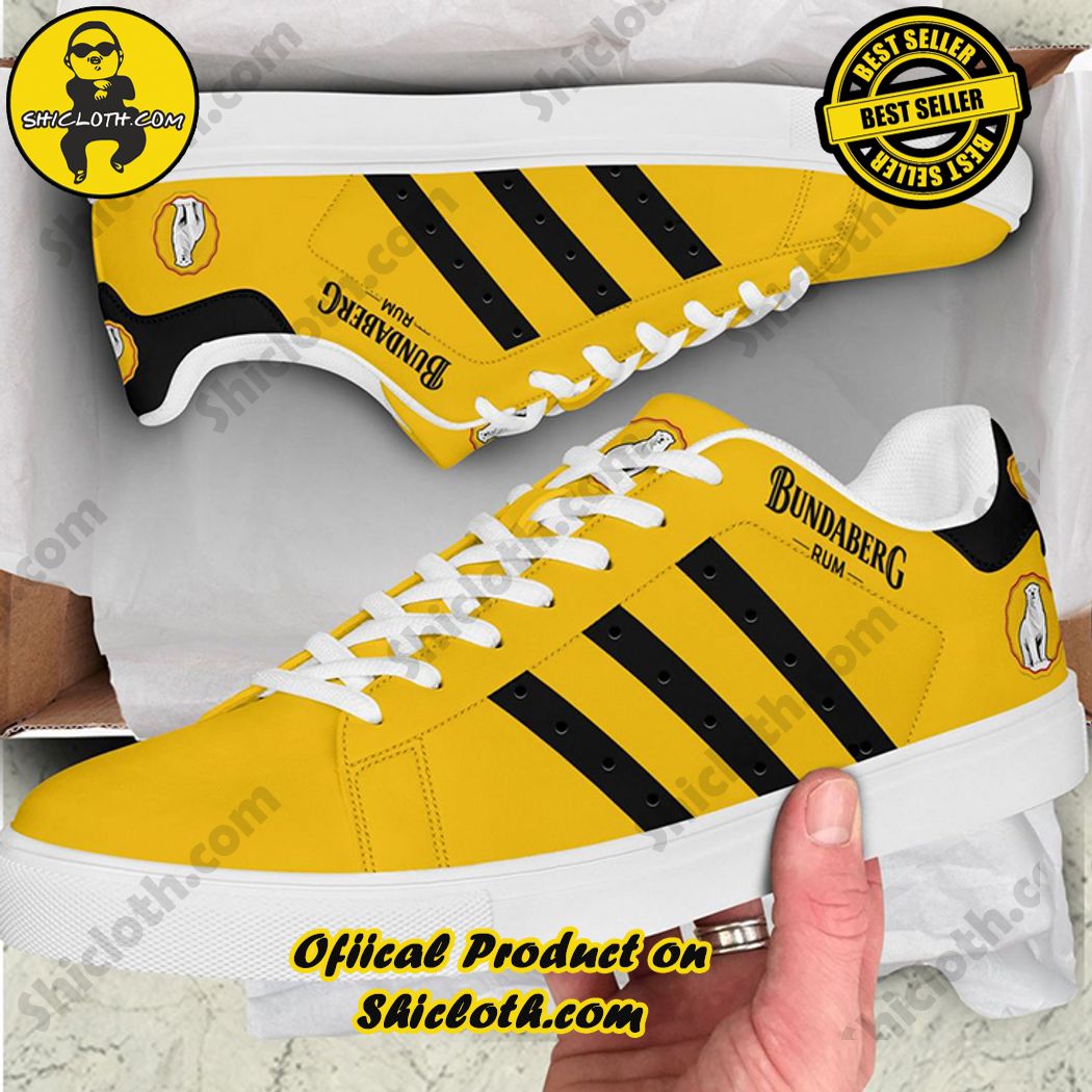 Best seller Stan Smith Shoes in Shicloth Store. Click here to buy !! 9 Bundaberg Rum Yellow Black Stripes Stan Smith Shoes