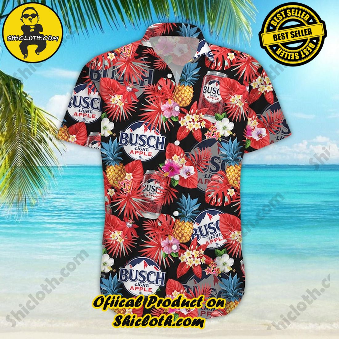 Busch Light Apple Beer Floral Pineapple Hawaiian Shirt 6 Busch Light Apple Beer Floral Pineapple Hawaiian Shirt - Image 6