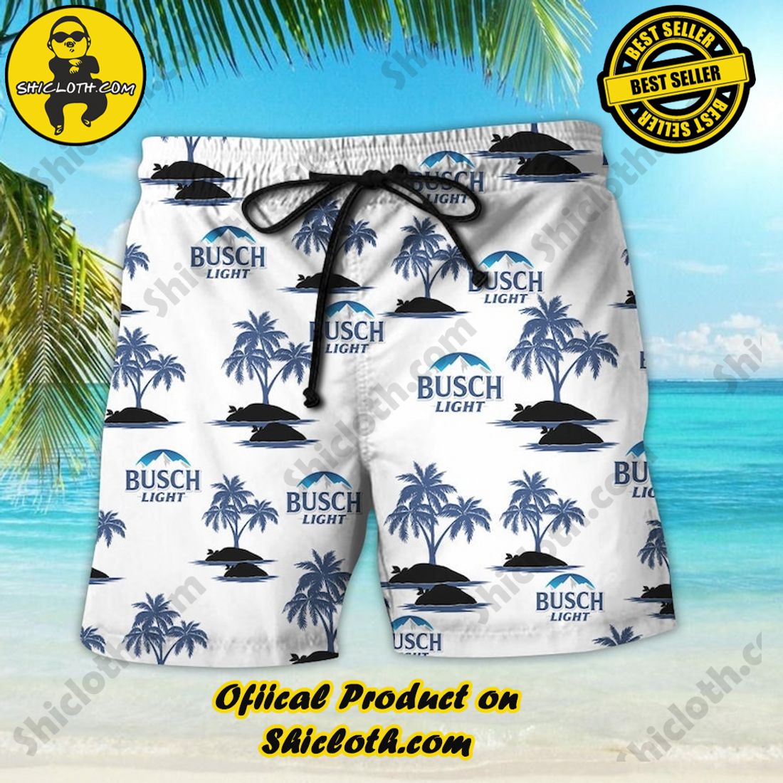 Busch Light Beer Palm Tree Aloha Hawaiian Shirt 3 Busch Light Beer Palm Tree Aloha Hawaiian Shirt - Image 3