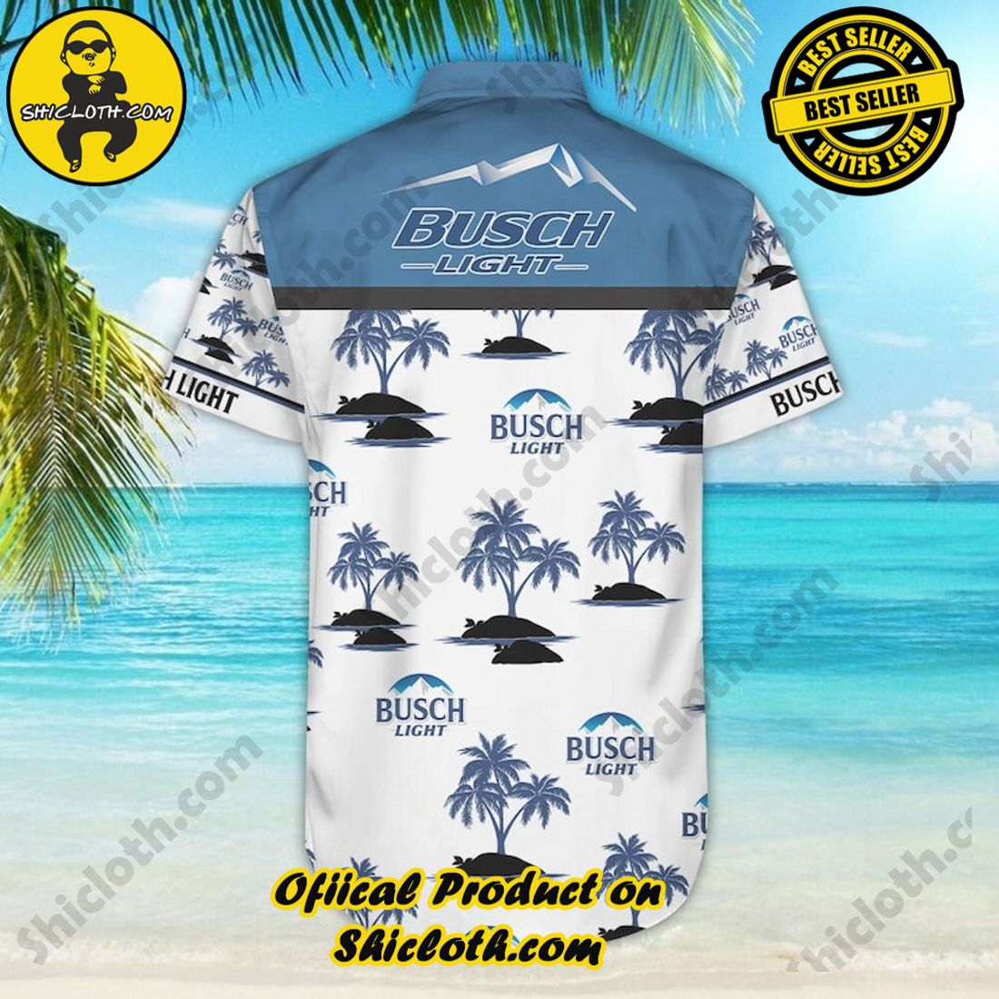 Busch Light Beer Palm Tree Aloha Hawaiian Shirt 6 Busch Light Beer Palm Tree Aloha Hawaiian Shirt - Image 6