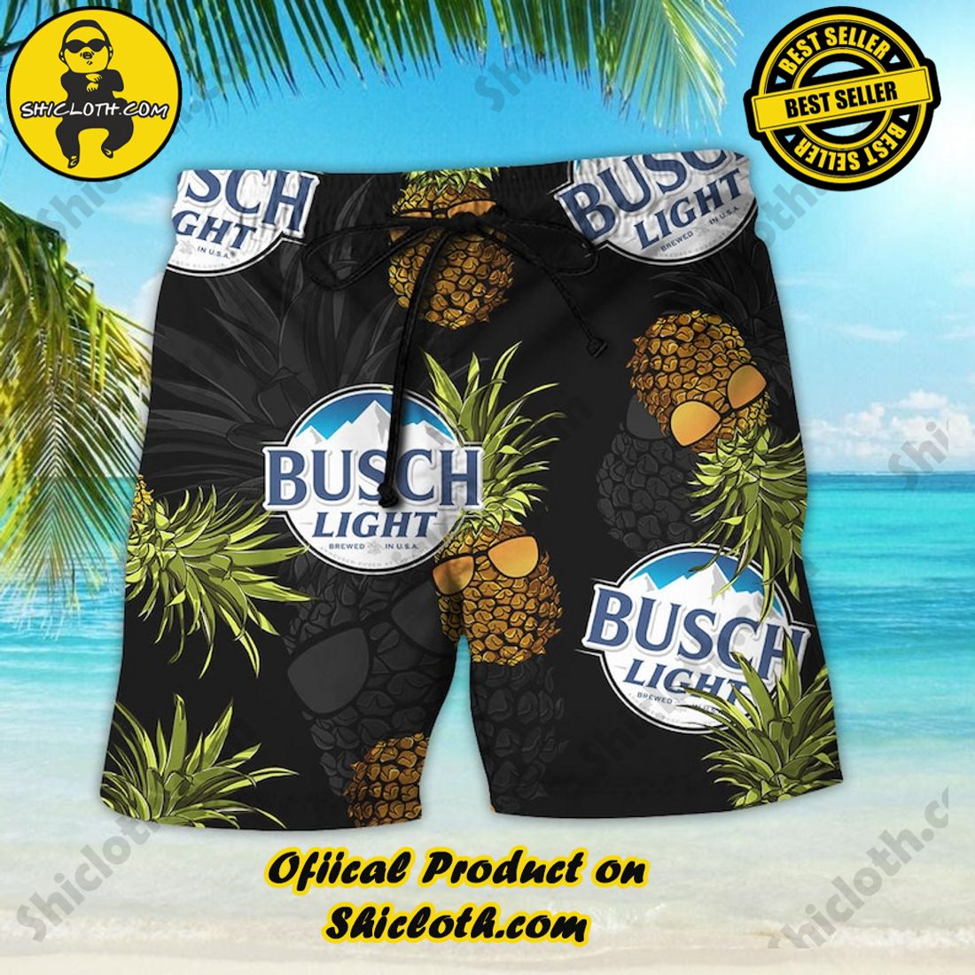 Busch Light Beer Pineapple Black Yellow Hawaiian Shirt 4 Busch Light Beer Pineapple Black Yellow Hawaiian Shirt - Image 4