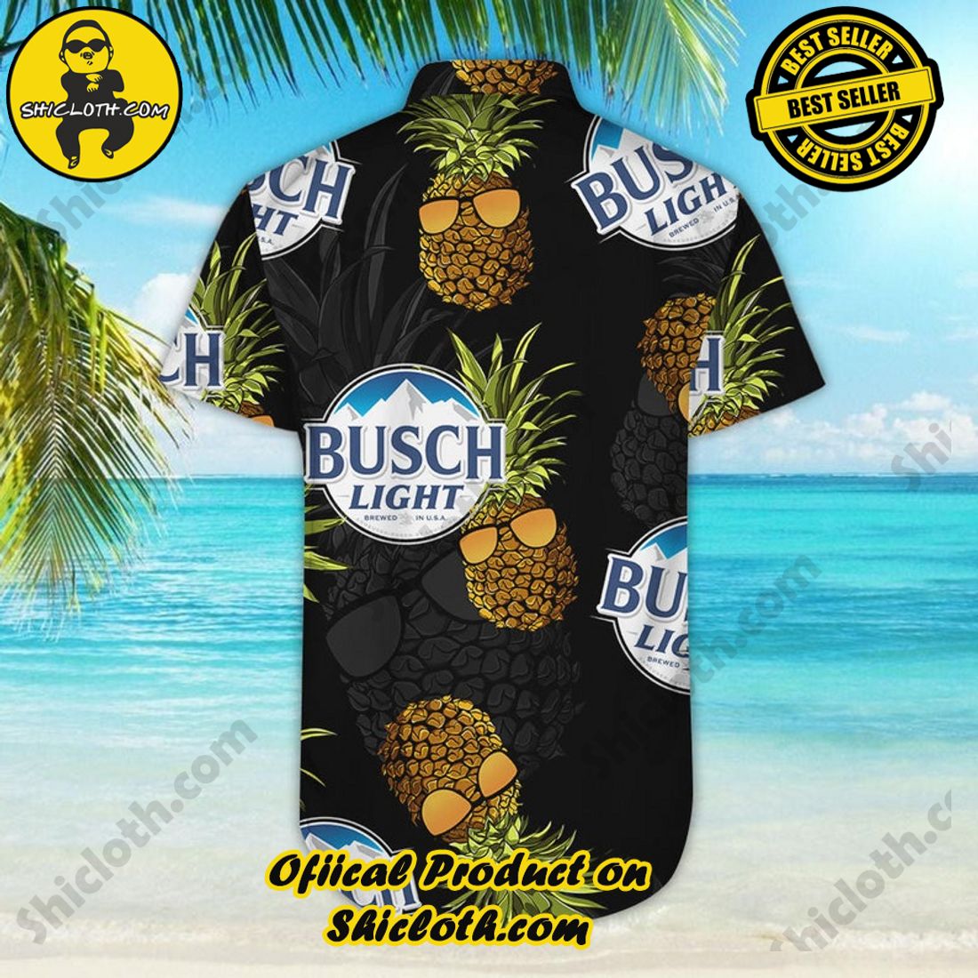 Busch Light Beer Pineapple Black Yellow Hawaiian Shirt 7 Busch Light Beer Pineapple Black Yellow Hawaiian Shirt - Image 7