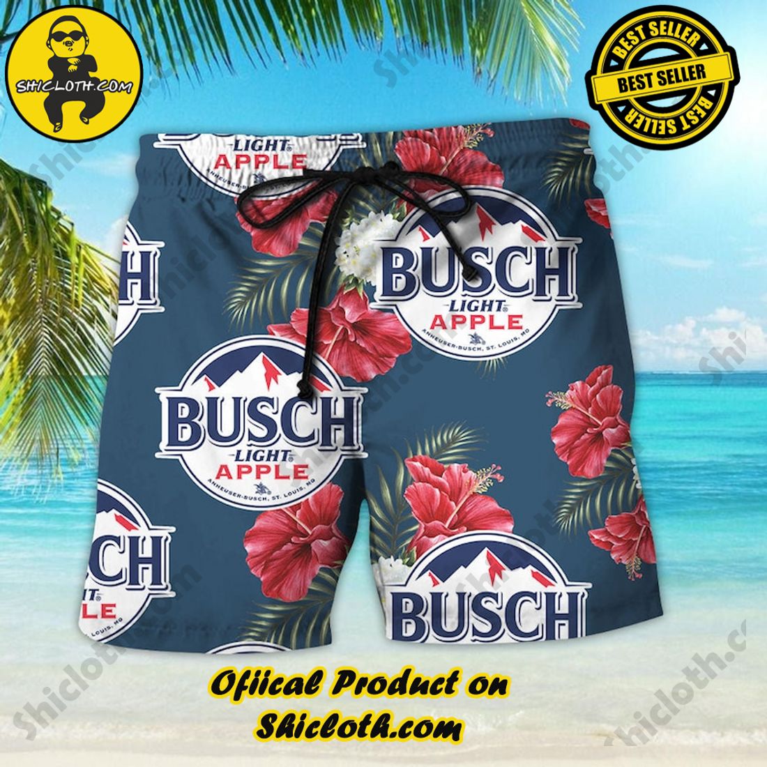 Busch Light Beer Red Apple Flavor Hibiscus Aloha Hawaiian Shirt 4 Busch Light Beer Red Apple Flavor Hibiscus Aloha Hawaiian Shirt - Image 4