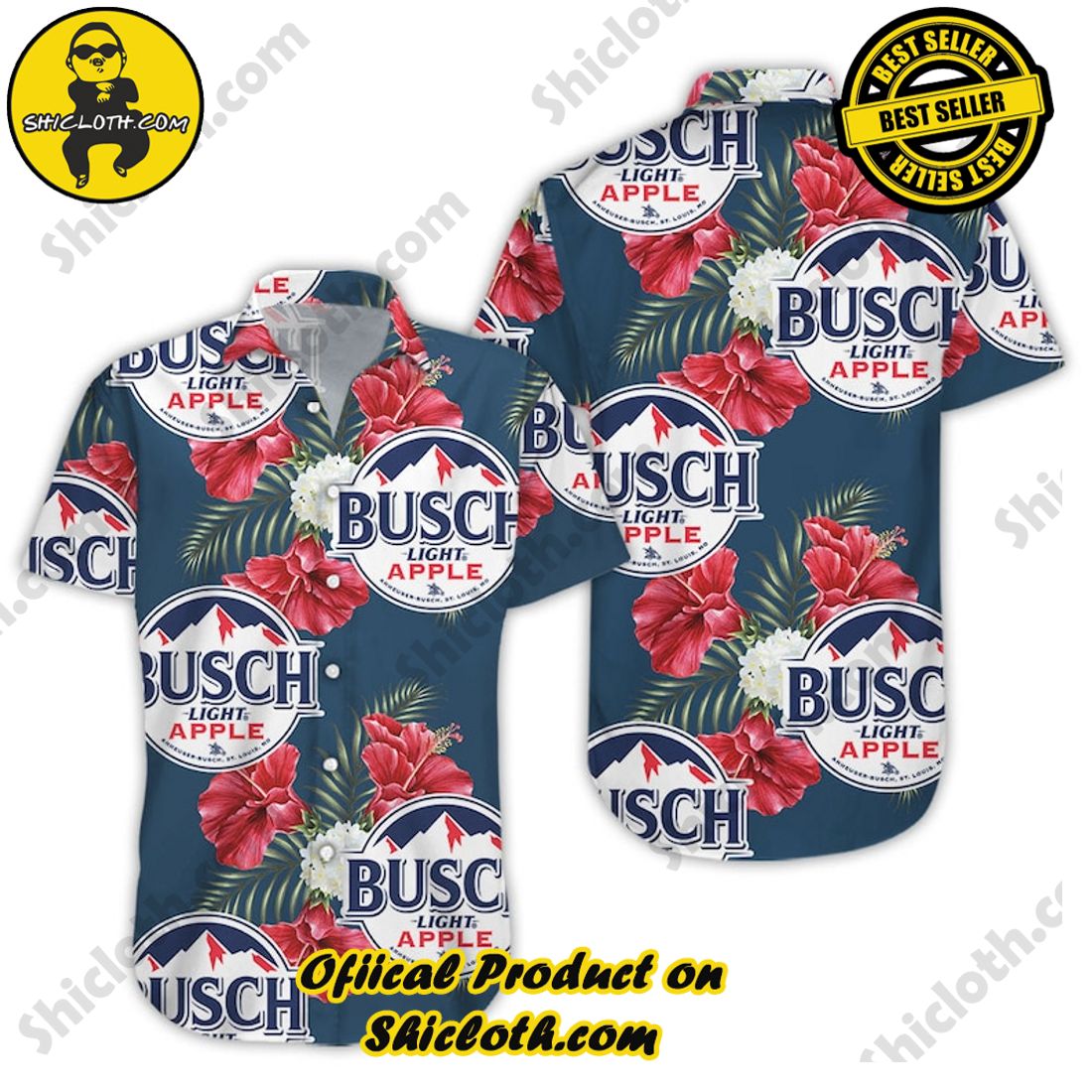 Busch Light Beer Red Apple Flavor Hibiscus Aloha Hawaiian Shirt 5 Busch Light Beer Red Apple Flavor Hibiscus Aloha Hawaiian Shirt - Image 5