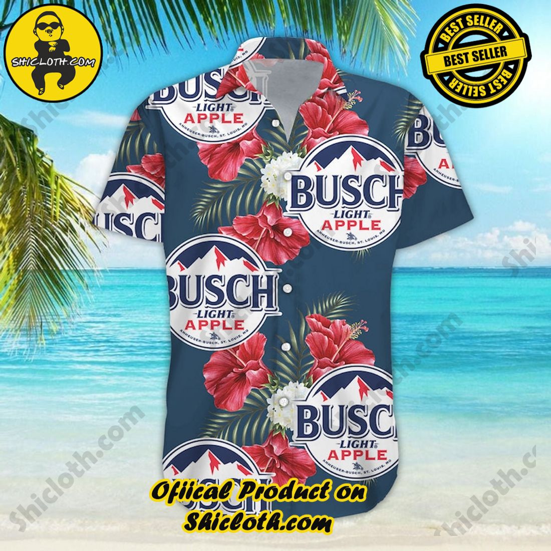 Busch Light Beer Red Apple Flavor Hibiscus Aloha Hawaiian Shirt 6 Busch Light Beer Red Apple Flavor Hibiscus Aloha Hawaiian Shirt - Image 6