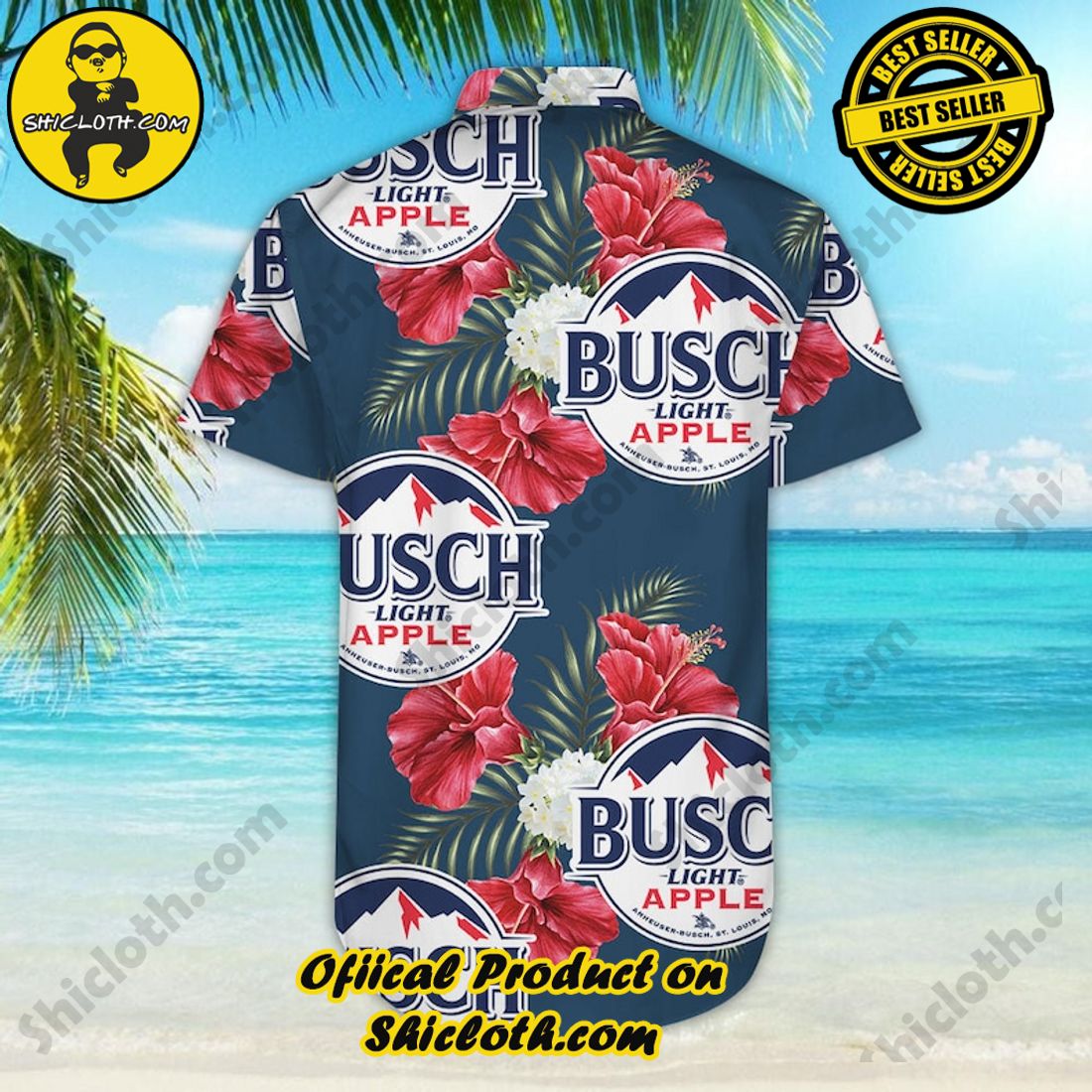 Busch Light Beer Red Apple Flavor Hibiscus Aloha Hawaiian Shirt 7 Busch Light Beer Red Apple Flavor Hibiscus Aloha Hawaiian Shirt - Image 7