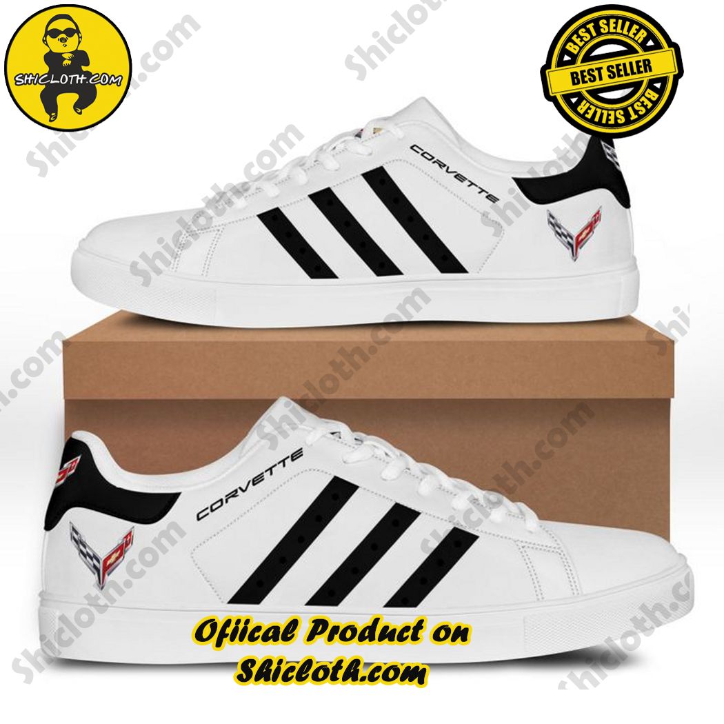 Best seller Stan Smith Shoes in Shicloth Store. Click here to buy !! 13 Chevrolet Corvette White Black Stan Smith Shoes