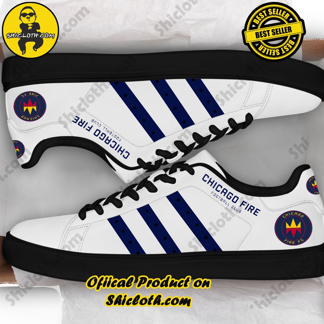 Hot new trend Stan Smith Shoes in Shicloth Store. Click here to buy !! 3 Chicago Fire MLS Stan Smith Low Top Shoes