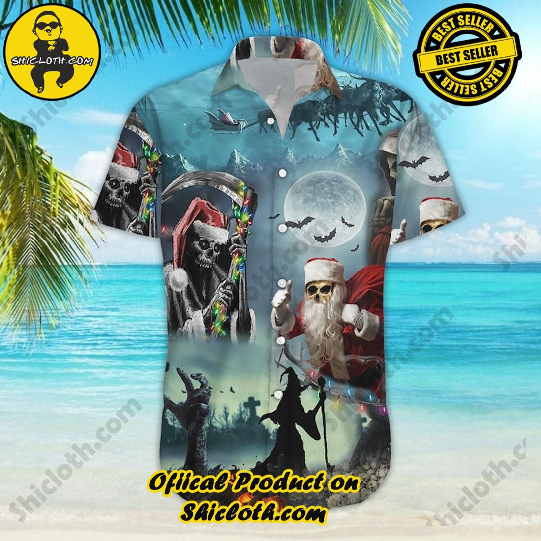 Christmas Santa Claus Skull Hawalloween Horror Hawaiian Shirt 6 Christmas Santa Claus Skull Hawalloween Horror Hawaiian Shirt - Image 6