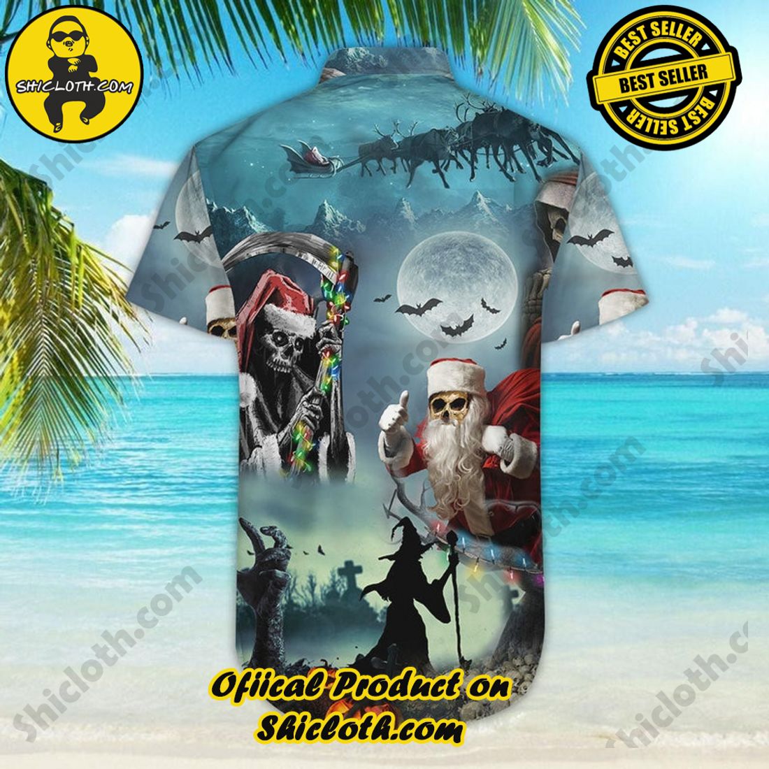 Christmas Santa Claus Skull Hawalloween Horror Hawaiian Shirt 7 Christmas Santa Claus Skull Hawalloween Horror Hawaiian Shirt - Image 7