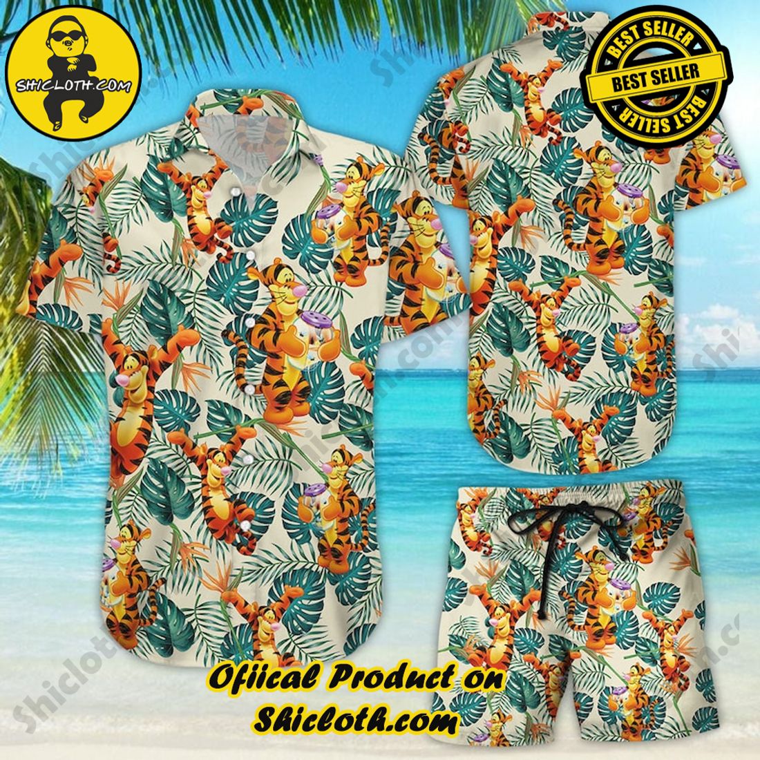 Disney Tigger Floral Aloha Hawaiian Shirt