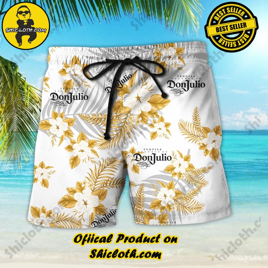 Don Julio Tequila Floral Aloha Yellow Hawaiian Shirt 3 Don Julio Tequila Floral Aloha Yellow Hawaiian Shirt - Image 3