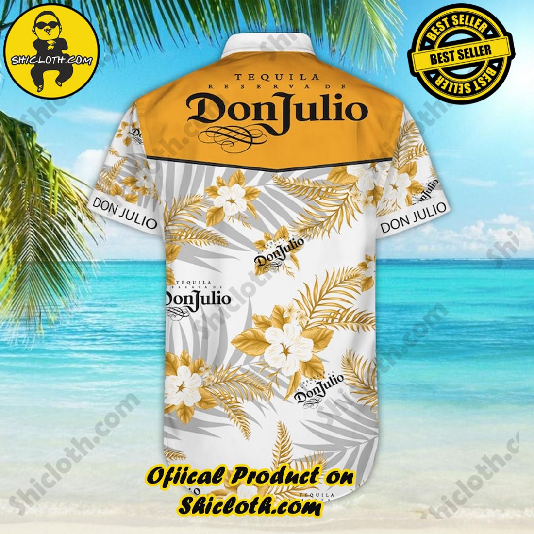 Don Julio Tequila Floral Aloha Yellow Hawaiian Shirt 6 Don Julio Tequila Floral Aloha Yellow Hawaiian Shirt - Image 6