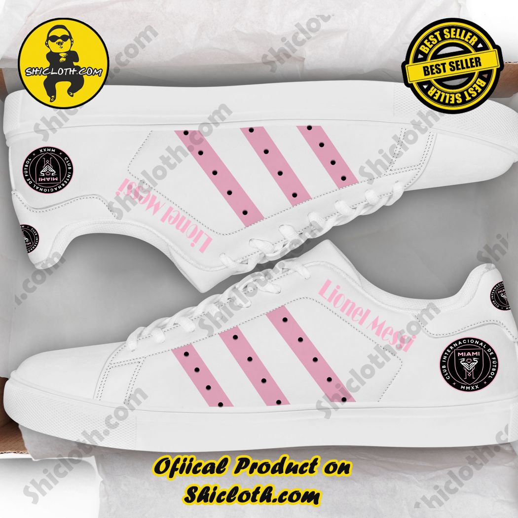 Stan Smith Shoes in Shicloth Store.Best seller !!! 16 El Pulga Inter Miami CF Goat Adidas Stan Smith Low Top Shoes