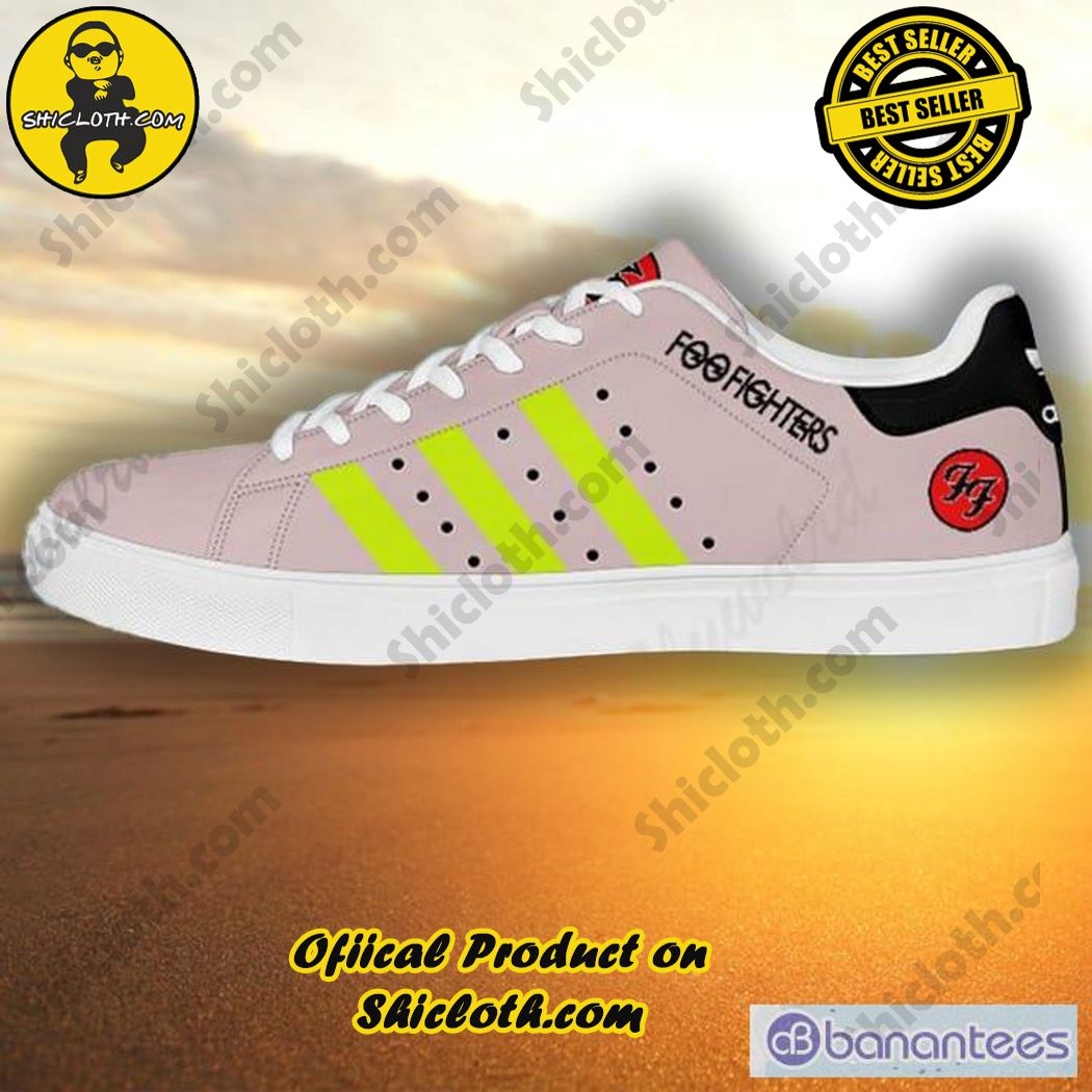 Only 60$. Best seller Stan Smith Shoes in Shicloth Store.Click here to buy !! 7 Foo Fighters Multicolor Stripes Adidas Stan Smith Low Top Shoes