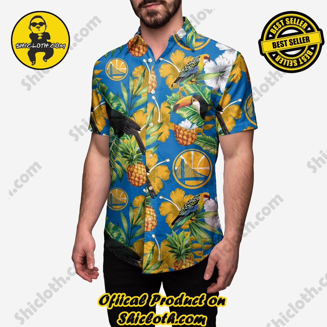 HOT HIT Hawaiian Shirt And Short in Shicloth !!! Own it now 4 Golden State Warriors 2010 11-2018 2019 Floral Button Up Shirt