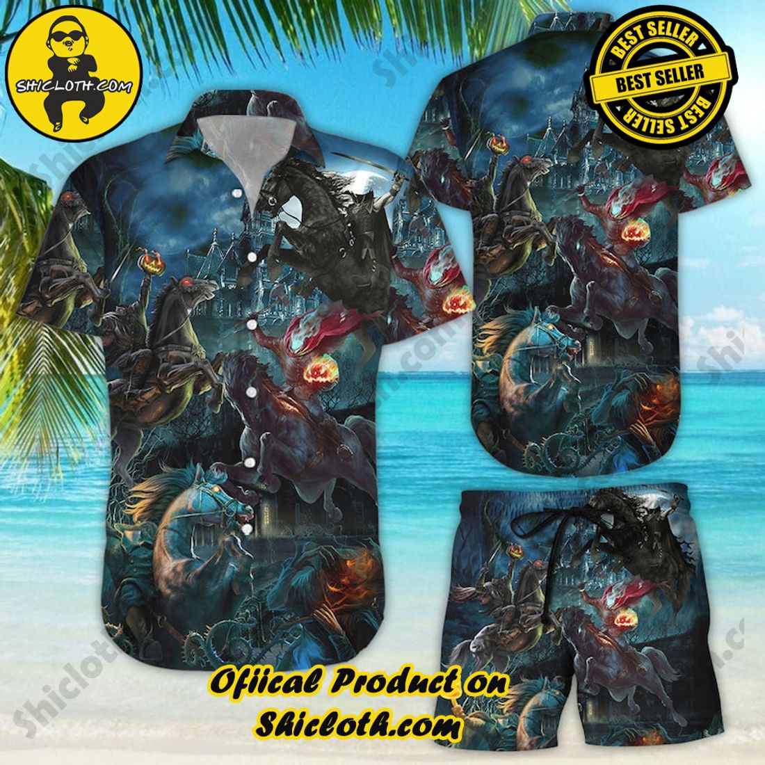 Headless Horseman Scary Dark Hawaiian Shirt 1 Headless Horseman Scary Dark Hawaiian Shirt